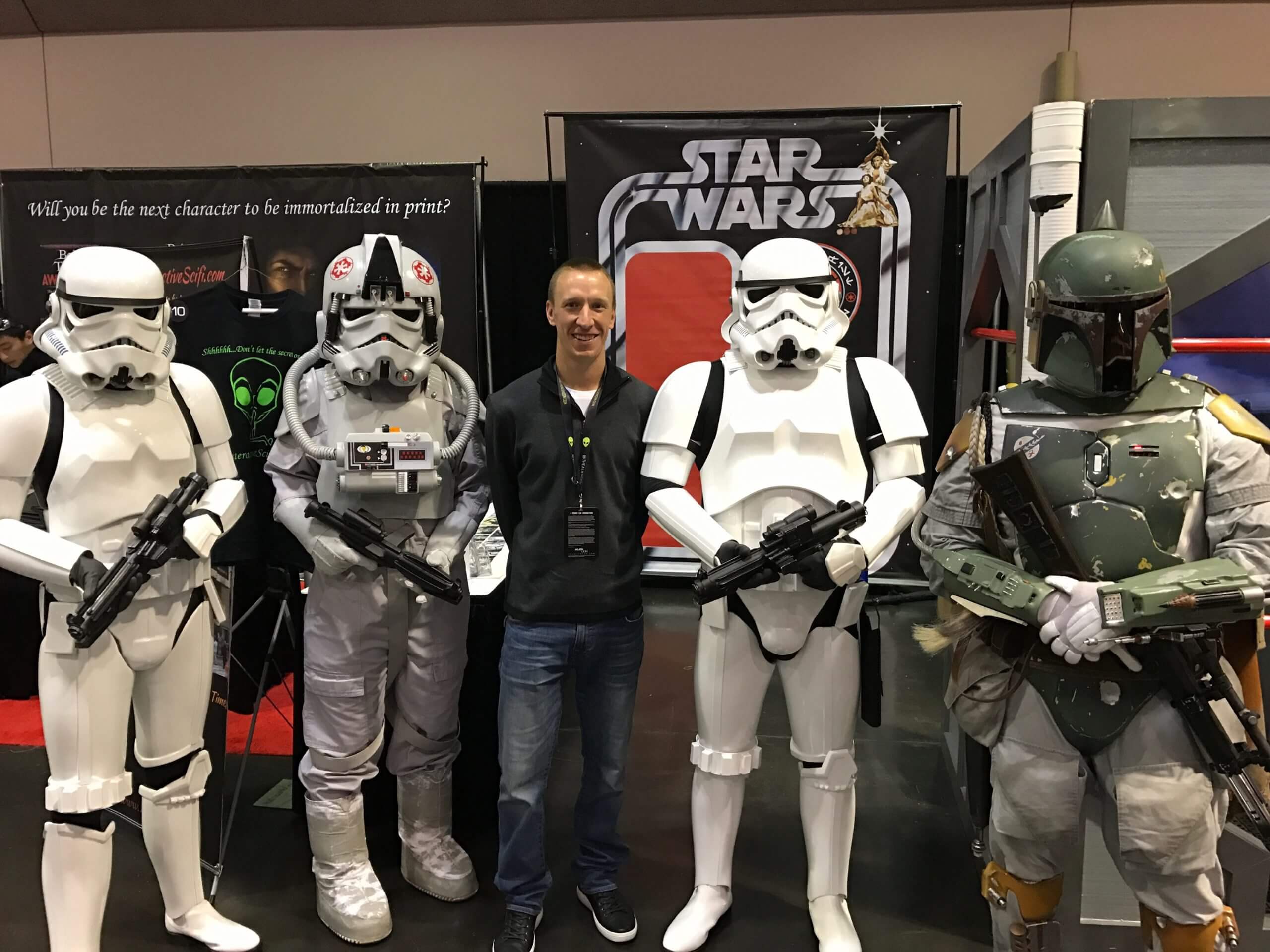Youngest Son with Star Wars Troopers